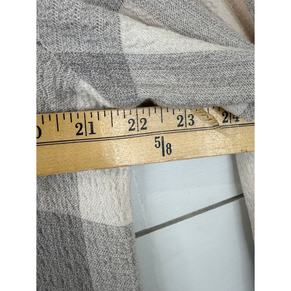 Pilcro Anthropologie Gray Plaid Button Front Oversized Shirt Medium - Picture 8 of 9